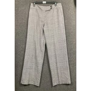 VTG Talbots Wool Blend Wide Leg Pant Womens 10 Stretch Check Plaid Academia